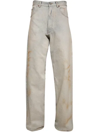 Mm6 Maison Margiela Wide-leg Jeans In Blue