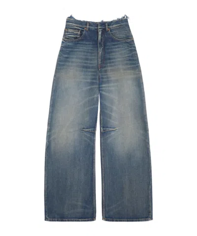 Mm6 Maison Margiela Wide-leg Jeans In Blue