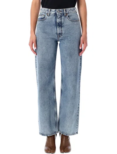 Mm6 Maison Margiela Wide-leg Jeans In Blue