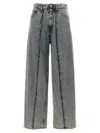 Mm6 Maison Margiela Panelled Wide-leg Jeans In Blue