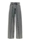 Mm6 Maison Margiela Panelled Wide-leg Jeans In Blue