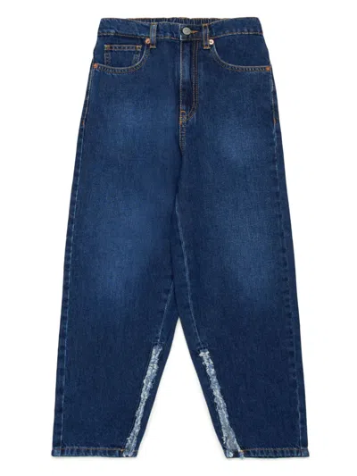 Mm6 Maison Margiela Kids' Wide-leg Jeans In Blue