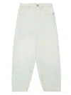 Mm6 Maison Margiela Light Worn-effec Jeans With Splits In Blue