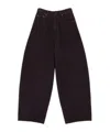 Mm6 Maison Margiela Burgundy Wide-leg Jeans In Black