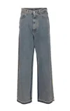 Mm6 Maison Margiela Wide Leg Jeans In Gray