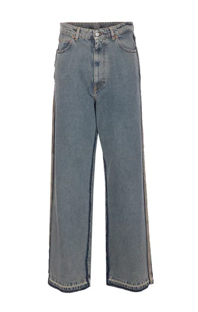 Mm6 Maison Margiela Wide Leg Jeans In Grey
