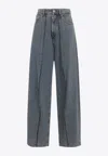Mm6 Maison Margiela Jeans Boot-cut - Gris Claro In Gray