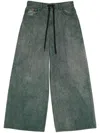 Mm6 Maison Margiela Green Numeric Jeans In Green