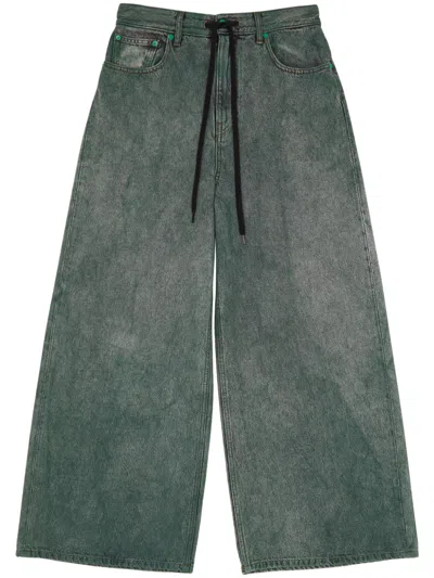 Mm6 Maison Margiela Wide-leg Jeans In Gray