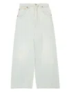 Mm6 Maison Margiela Light Worn-effec Jeans With Splits In White
