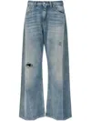 Mm6 Maison Margiela Jenas Wide Leg Woman Blue In Blue