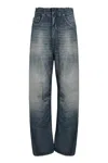 Mm6 Maison Margiela Wide-leg Jeans With Five Pockets In Blue