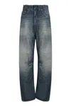 Mm6 Maison Margiela Wide-leg Jeans With Five Pockets In Blue