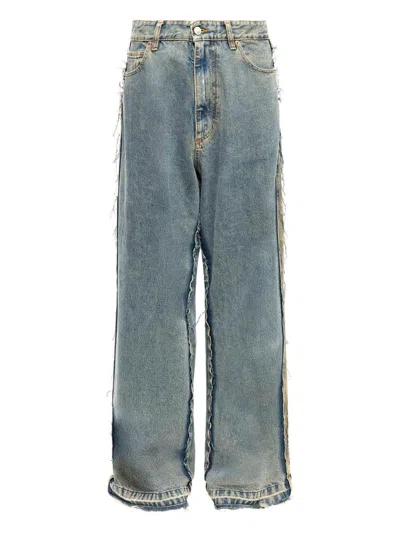 MM6 MAISON MARGIELA WIDE-LEG JEANS WITH VISIBLE SEAMS MM6 MAISON MARGIELA