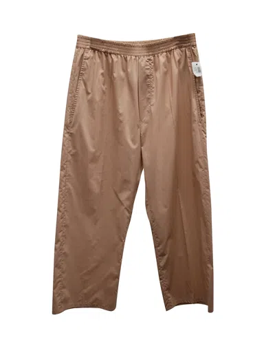 Mm6 Maison Margiela Wide Leg Pants In Pink Cotton In Brown
