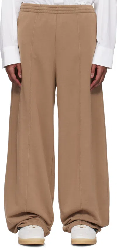 Mm6 Maison Margiela Wide-leg Sweatpants In Brown