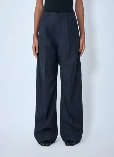 Mm6 Maison Margiela Wide-leg Tailored Pants In Blue