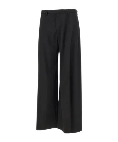 Mm6 Maison Margiela Wide-leg Tailored Trousers In Black