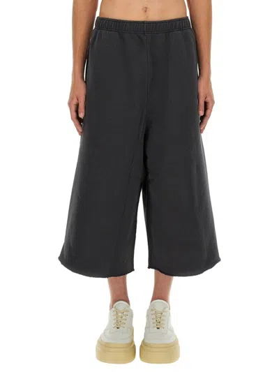 Mm6 Maison Margiela Cotton Bermuda Shorts In Charcoal