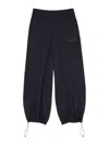 Mm6 Maison Margiela Relaxed Fit Trousers Drawstring Hem In Blue