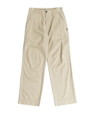 Mm6 Maison Margiela Wide-leg Twill Chino Trousers In Nude
