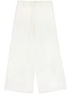 Mm6 Maison Margiela Wide-leg Twill Trousers - Women's - Polyester/spandex/elastane In Beige