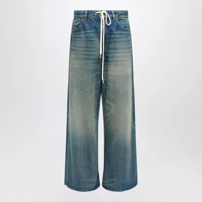 MM6 MAISON MARGIELA MM6 MAISON MARGIELA WIDE-LEG WASHED BLUE JEANS