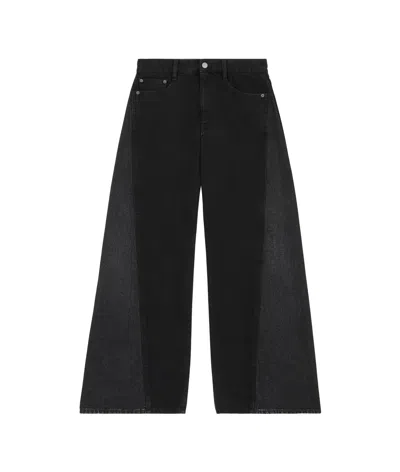 Mm6 Maison Margiela Wide-legged Jeans In Black