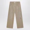 Mm6 Maison Margiela Wide Trousers With Brushstrokes And Elastic Waistband