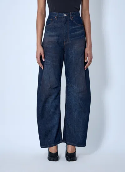 Mm6 Maison Margiela Wide-leg Denim Trousers In Blue