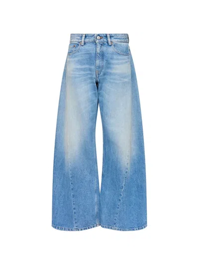 Mm6 Maison Margiela Wide-leg Jeans In Blue