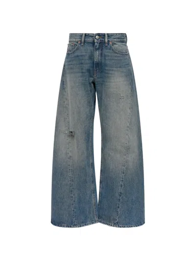 Mm6 Maison Margiela Wide-leg Jeans In Blue