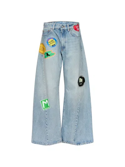 Mm6 Maison Margiela Wide-leg Jeans In Blue