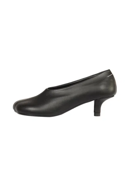 Mm6 Maison Margiela 50mm Court Faux Leather Pumps In Black