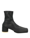 Mm6 Maison Margiela Woman Ankle Boots Black Size 11 Textile Fibers In Black