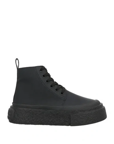 Mm6 Maison Margiela Woman Ankle Boots Black Size 8 Leather