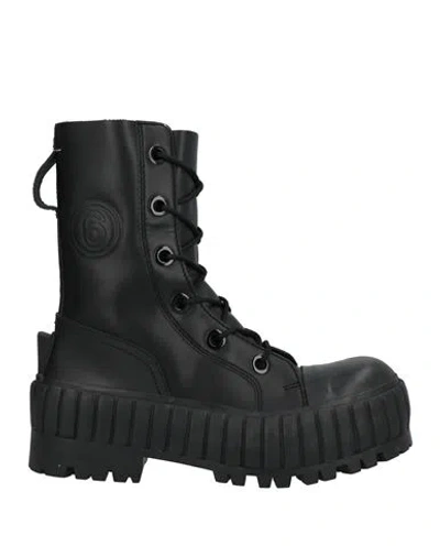 Mm6 Maison Margiela Woman Ankle Boots Black Size 10 Soft Leather