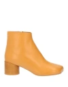 Mm6 Maison Margiela Woman Ankle Boots Mandarin Size 6.5 Leather