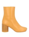 Mm6 Maison Margiela Woman Ankle Boots Tan Size 8 Leather In Brown