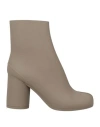 Mm6 Maison Margiela Woman Ankle Boots Taupe Size 5 Recycled Pvc In Brown