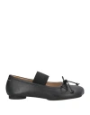 Mm6 Maison Margiela Mm6 By Maison Margiela Black Ballet Flats With Elastic Band In Black