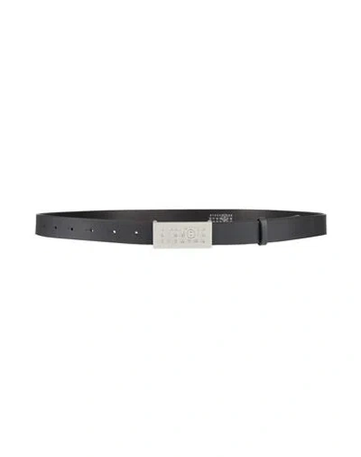 Mm6 Maison Margiela Woman Belt Black Size Onesize Cow Leather