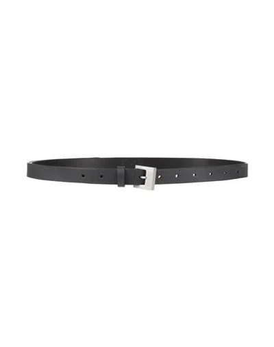 Mm6 Maison Margiela Woman Belt Black Size Onesize Cow Leather