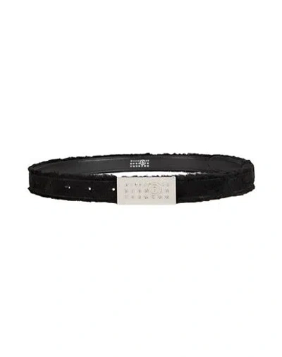 Mm6 Maison Margiela Woman Belt Black Size Onesize Leather