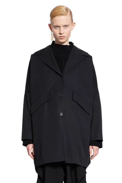 Mm6 Maison Margiela Woman Black Coats