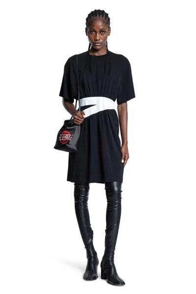 Mm6 Maison Margiela Woman Black Dresses