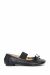 Mm6 Maison Margiela Smooth Leather Anatomical Ballerina In Black