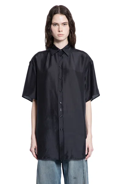 Mm6 Maison Margiela Woman Black Shirts