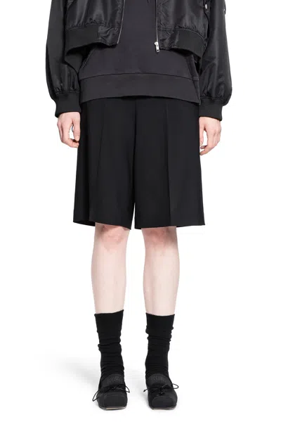 Mm6 Maison Margiela Woman Black Shorts & Skirts