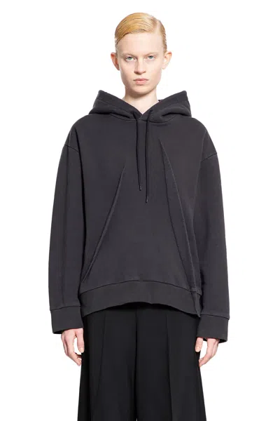 MM6 MAISON MARGIELA FELPA CON CAPPUCCIO IN JERSEY DI COTONE PIEGHETTATO